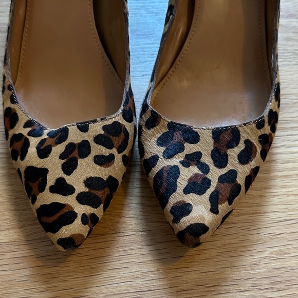 J. Crew Factory Leopard Print Kitten Heels - Picture 1 of 7